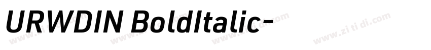URWDIN BoldItalic字体转换